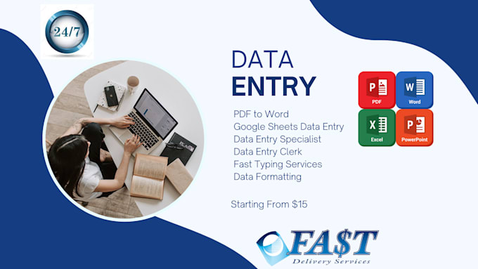do data entry formatting  and data entry clerk