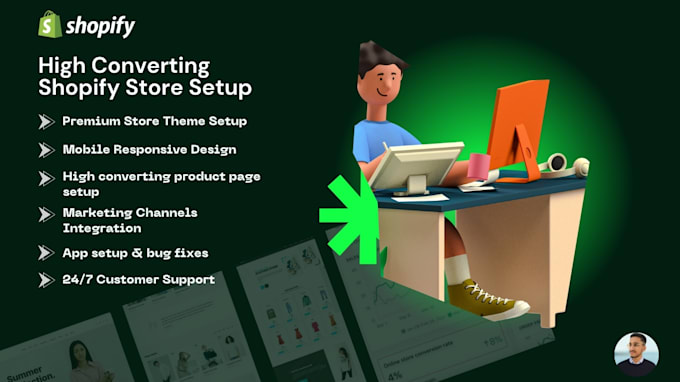 build a professional shopify store or dropshipping website