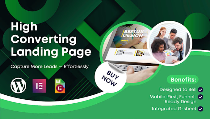 design a responsive lead generation landing page in wordpress