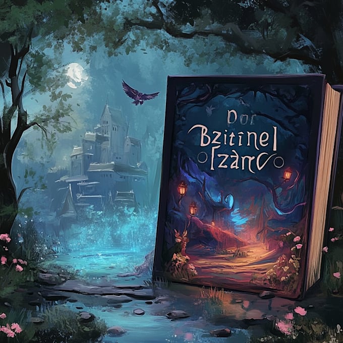 do original book covers design digital painted illustration