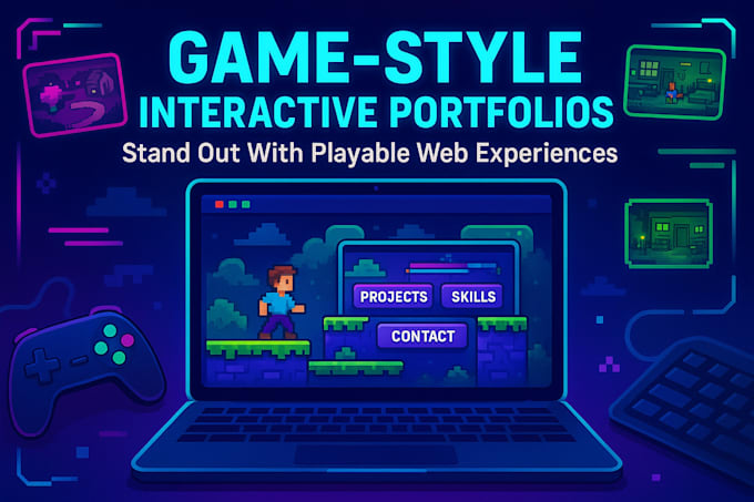 build interactive game style portfolio websites