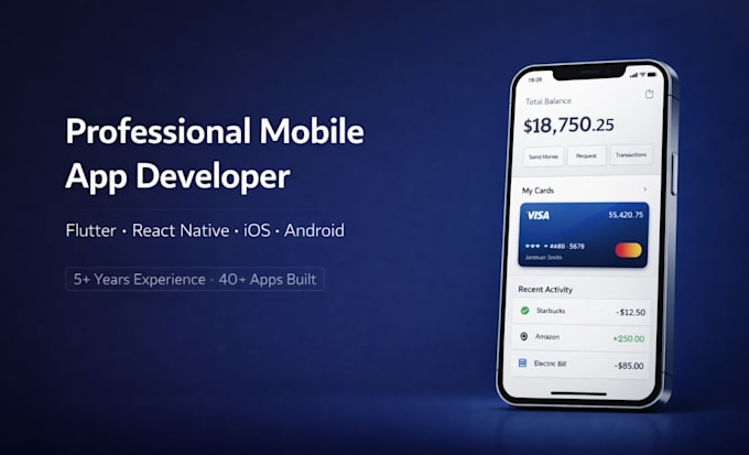 build flutter mobile app for android ios with API integration