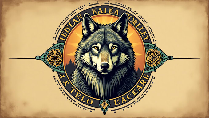design amazing wolf head logo with creative concepts