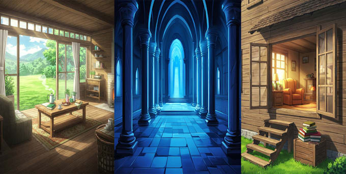 draw an background anime any in style