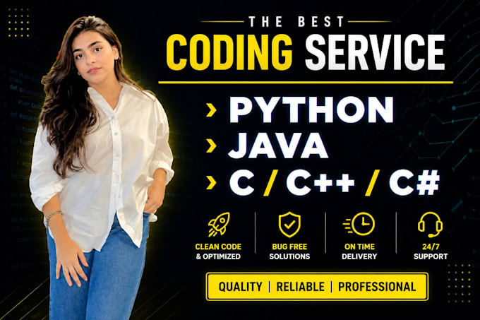 be your coder and do c cpp python java programming projects
