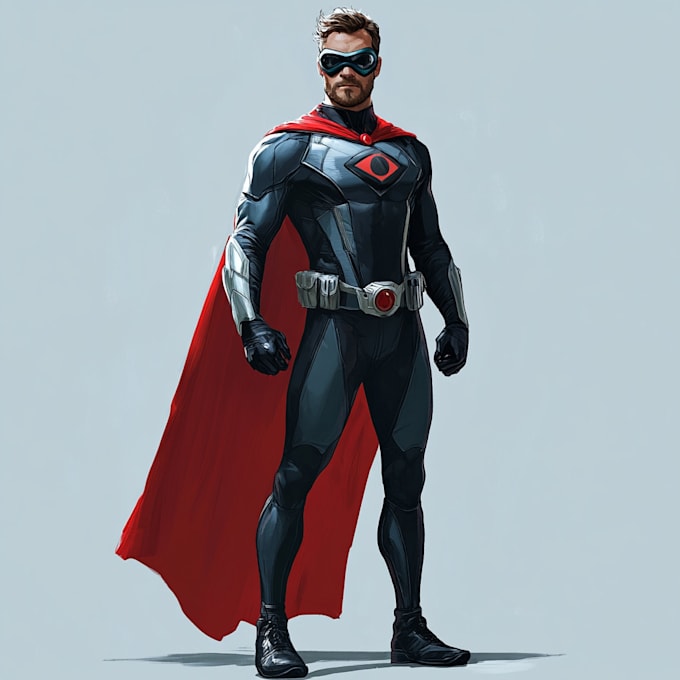 make a superhero cartoon character for you