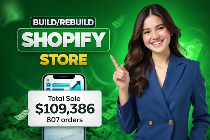 create shopify website, build shopify store design, shopify store dropshipping
