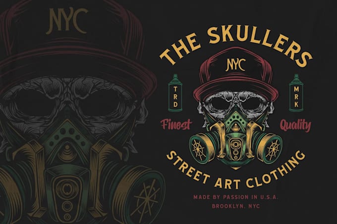 make custom skull cartoon graffiti  logo