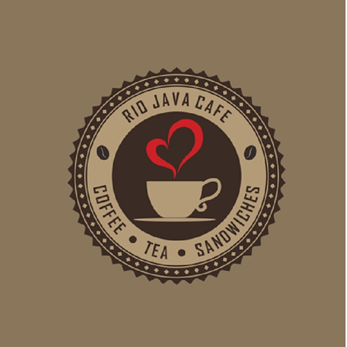 design natural organic coffee or cafe tea logo