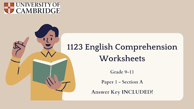 make english 1123 comprehension worksheets for o levels