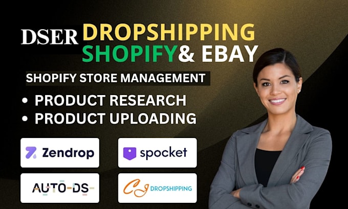 build shopify dropshipping store via dser cj zendrop temu supliful spocket