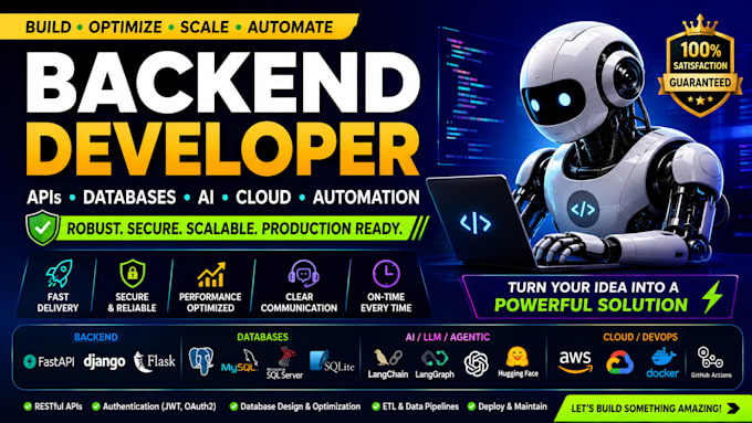 do tasks related to python, flask, django, fastapi, backend