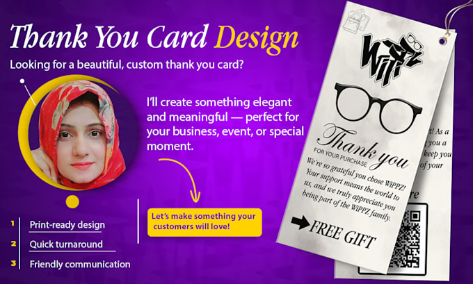 design premium insert card and thank you card that boosts your product sales