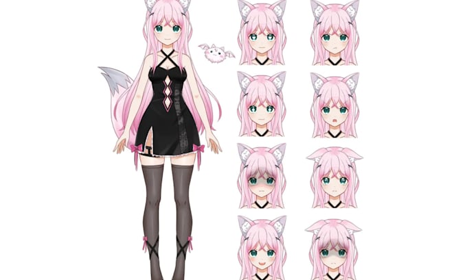 Design and rig live2d vtuber model, 2d vtuber rigging, anime vtuber ...