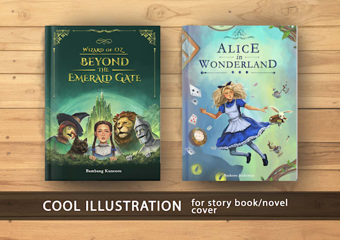 draw magical fairy tale book illustration with layout