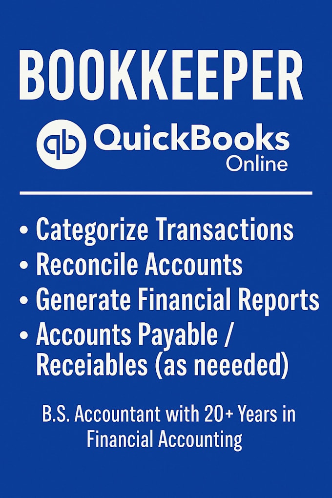 do your quickbook bookkeeping online and categorize accounts