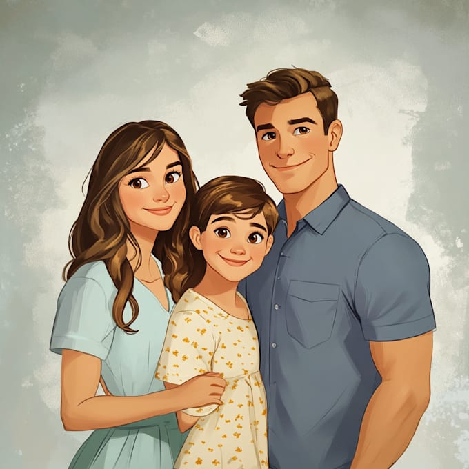 make a cartoon disney couple portrait