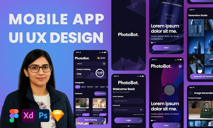 do mobile app UI UX design in figma