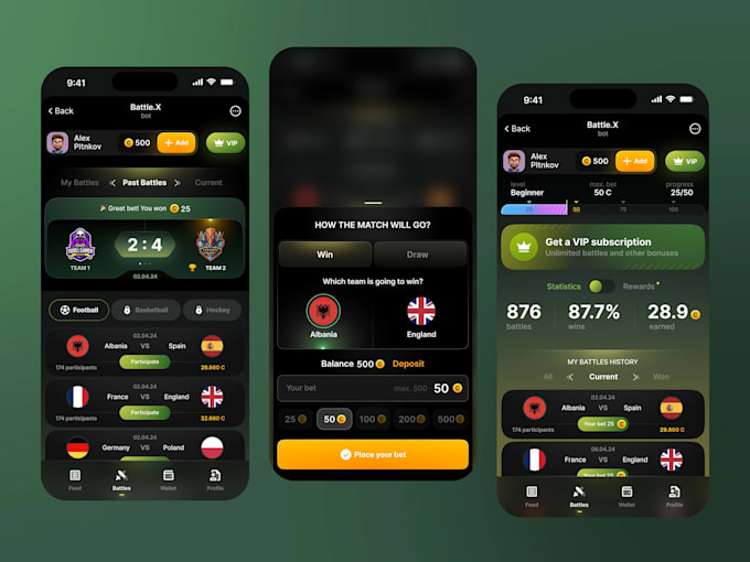 build sports website or sportsbet app, sport bet hybrid app with live score API
