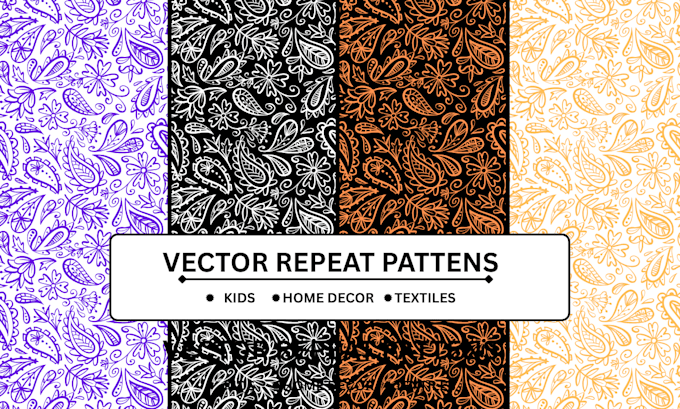 Design seamless vector patterns for textile, fabric, print use by Kavi ...