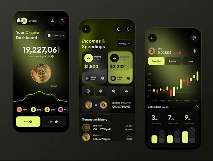 build crypto wallet app neobank app p2p blockchain trading exchange app loan app