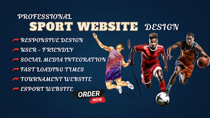 design tournament website, gaming website, esport website, sport website