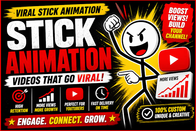 create engaging 2d stickman animation videos for youtube