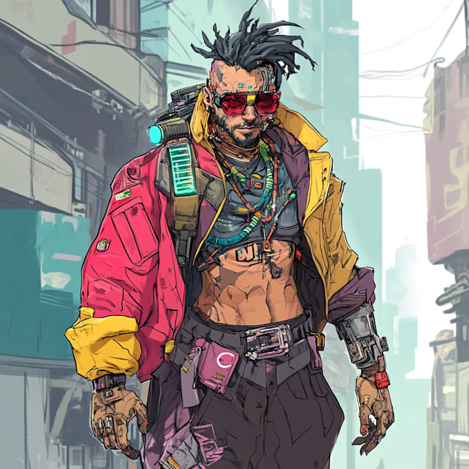 Do fantasy, sci fi, cyberpunk character art in unique style by ...