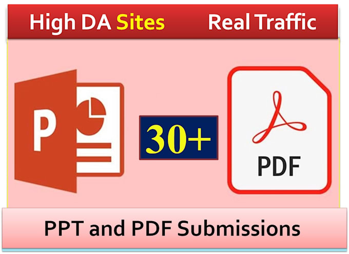 do power point or PDF submissions manually high da SEO backlinks
