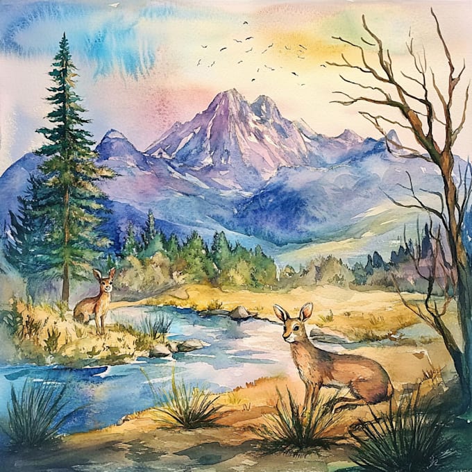 do a portrait in my watercolor in my won style
