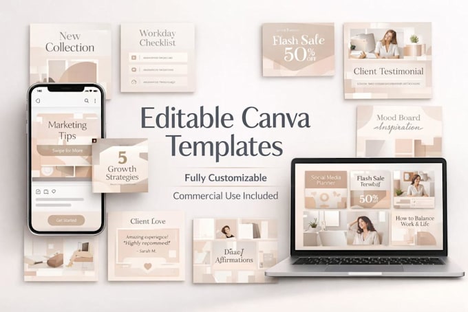 create editable canva templates for your social media posts