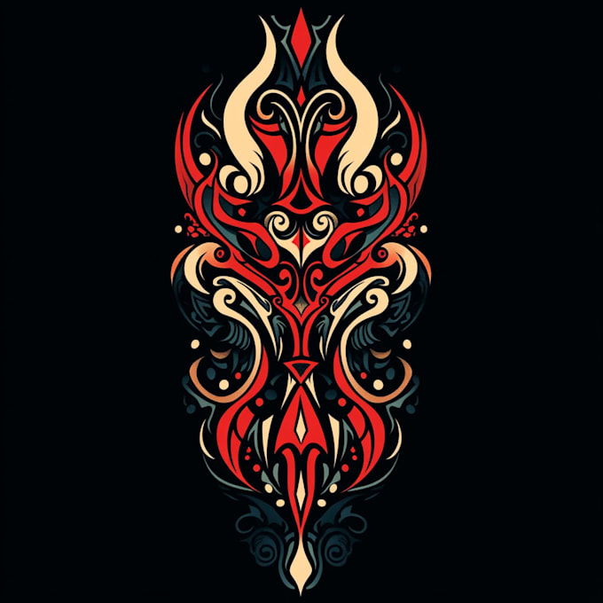 create a profesional tribal tattoo design