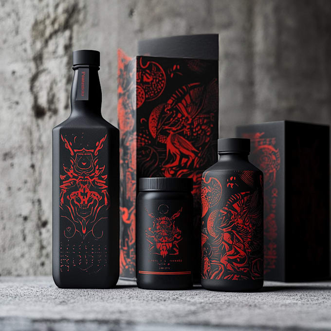 draw custom box packaging design and product box design