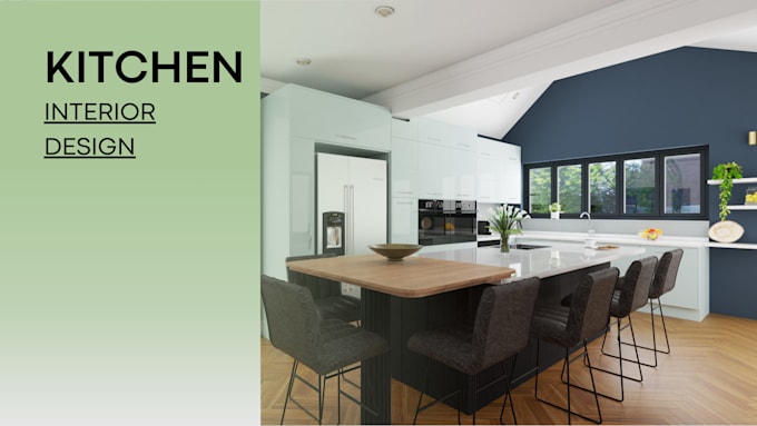 design a custom kitchen with moodboard, and 3d renders