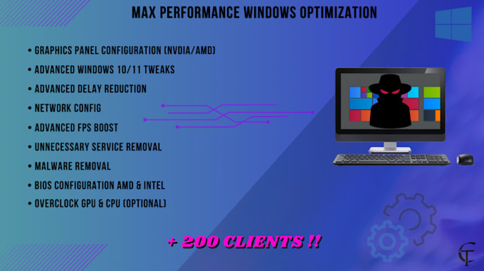 optimize, tweak, fix, overclock your pc for gaming, streaming warzone, fortnite