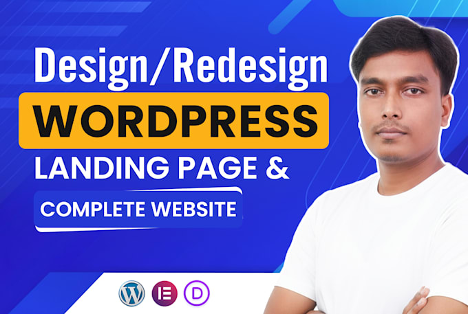 design, redesign wordpress landing page or wordpress website using elementor pro