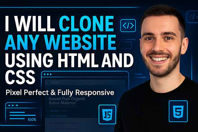 Clone any website using html and css by Yoannikaros833 | Fiverr