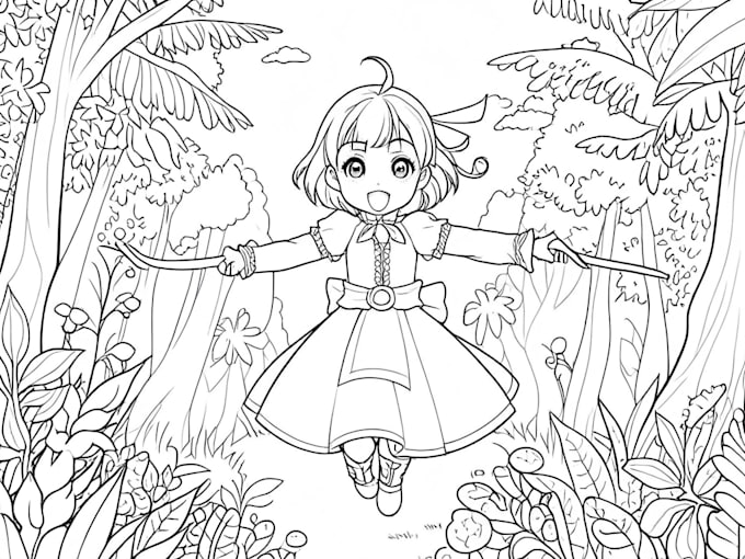 draw anything for coloring book pages