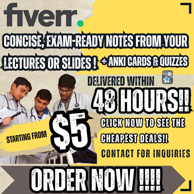 make last minute revision notes for students