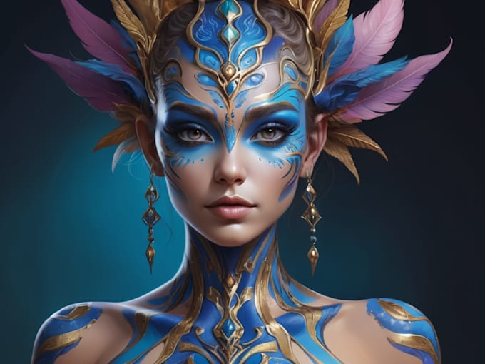 paint semi realistic fantasy art