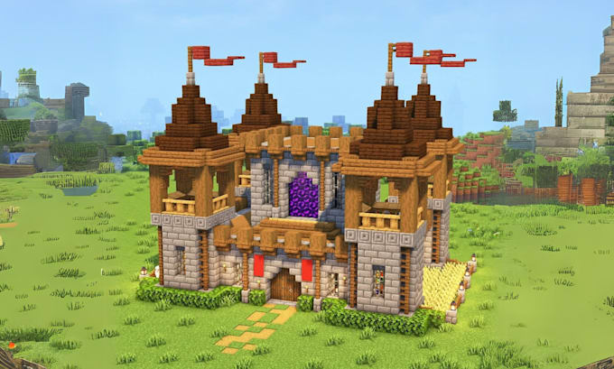 professionally build survival or creative minecraft builds