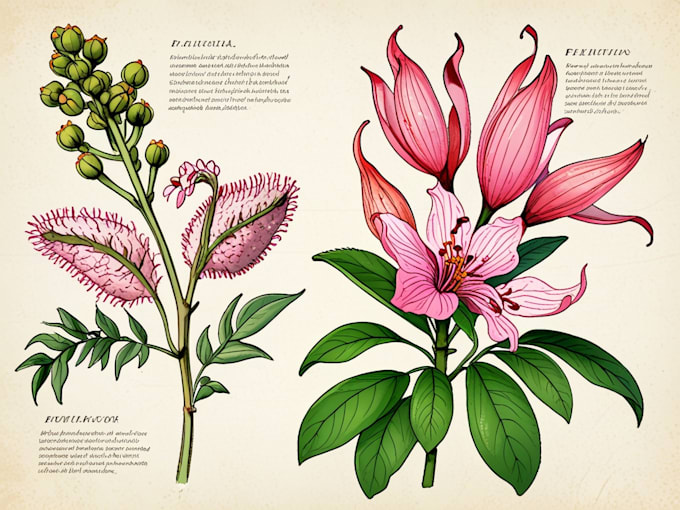 do botanical illustration with scientific focus