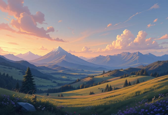 make a 3d environment concept art, background