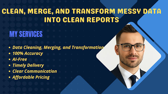 clean, merge, and transform messy data into clean reports