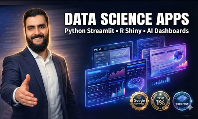 build data science apps and ai dashboards in python streamlit or r shiny