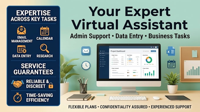 be your expert virtual assistant for admin support and data entry