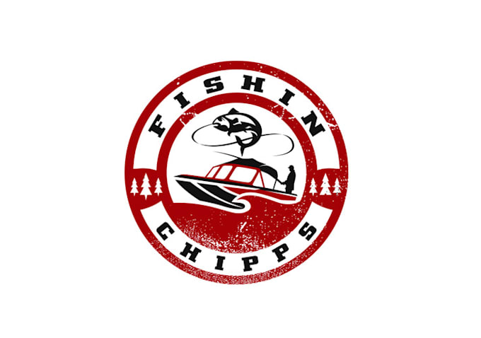 design consulting flawless fishing chipps logo