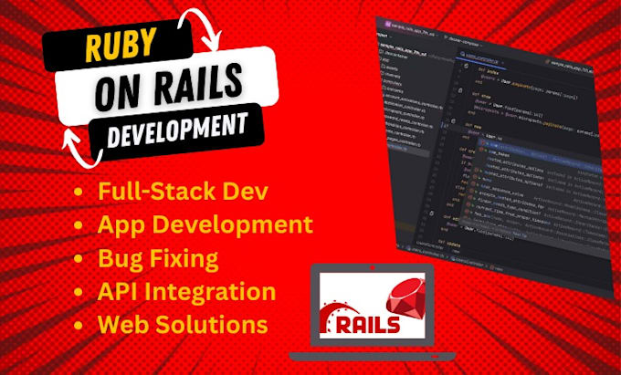 provide full stack ruby on rails, react, app development, bug fixing, and more