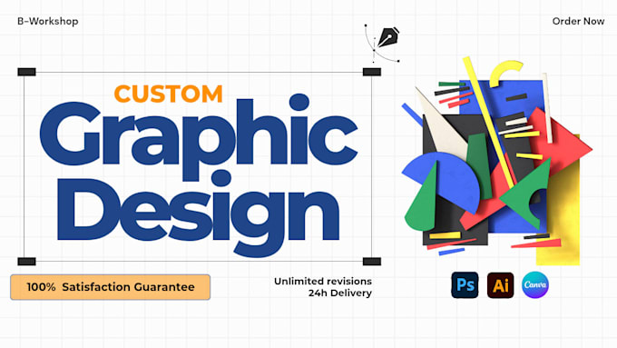 create any kind of professional custom graphic design