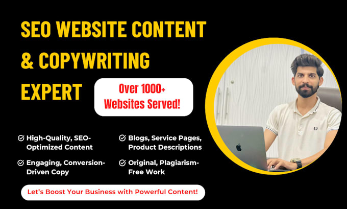 write SEO optimized website content for google rankings